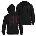 Grunt Style 1776 Flag Full-Zip Hoodie - Black full-zip hoods