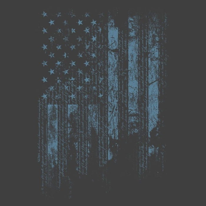 Grunt Style 1776 Flag Hoodie - Dark Heather Gray hoodies