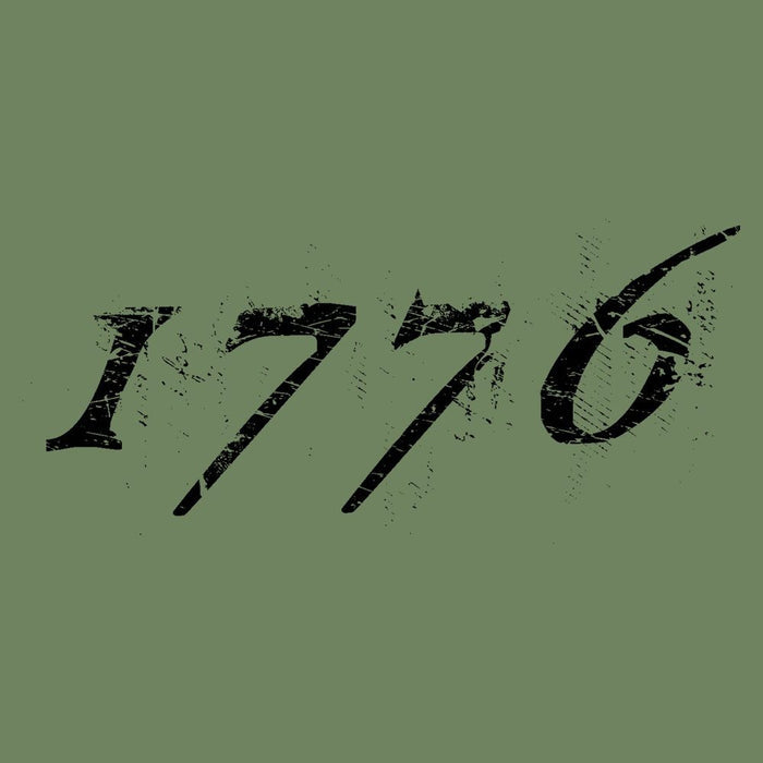 Grunt Style 1776 Flag Hoodie - Military Green artwork