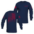 Grunt Style 1776 Flag Long Sleeve - Navy