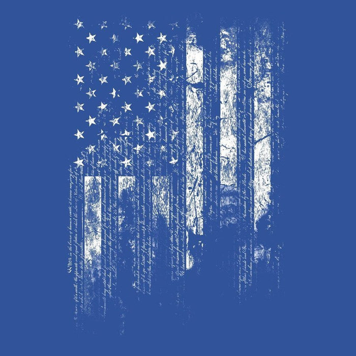 Grunt Style 1776 Flag Flag T-Shirt - Royal artwork