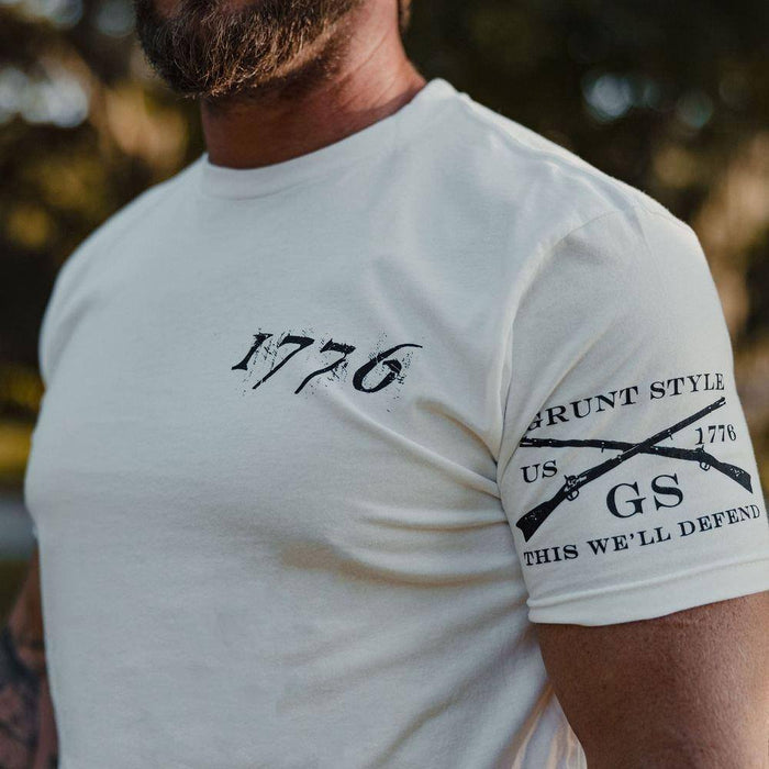1776 Patriotic white Men's Tee  | Grunt Style