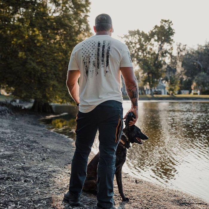 1776 Tee American Flag Tee Shirt White | Grunt Style
