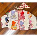 Sunbonnets and patchy Reversible Vintage Quilt Jacket