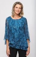 Alex Evening 3/4 Sleeve with Double Tier Hem Blouse 8327907