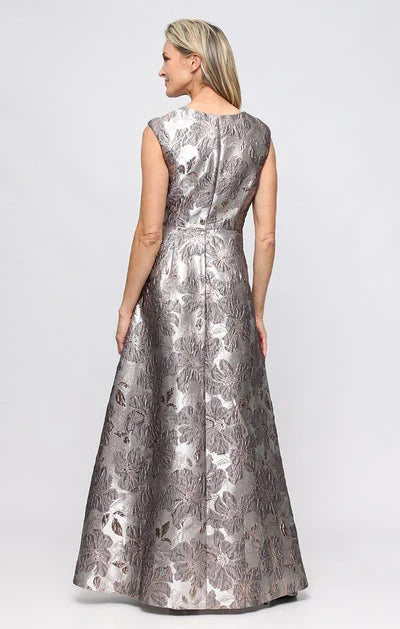 Alex Evening Jacquard Long Evening Dress 8181284