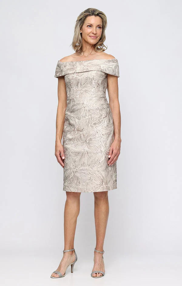 Alex Evening Off the Shoulder Cocktail Dress 8181294