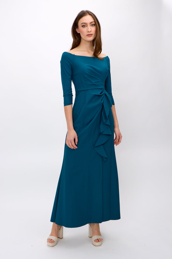 Alex Evening Off the Shoulder Long Dress 8134325
