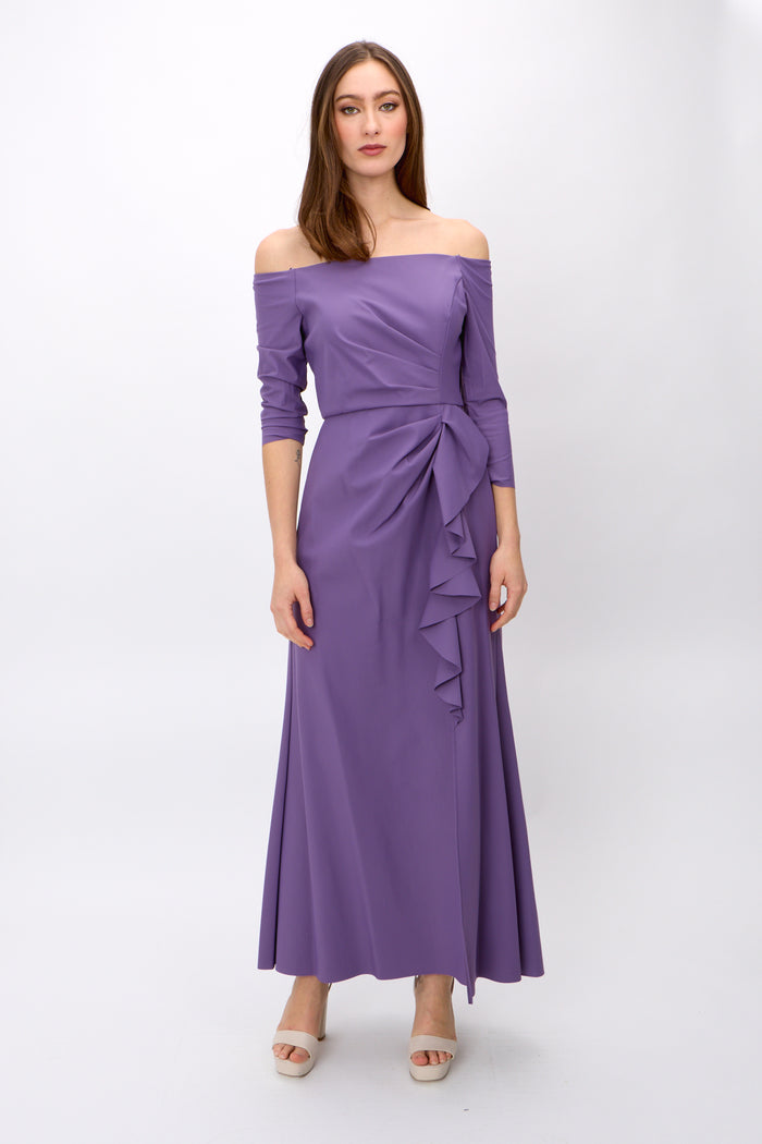 Alex Evening Off the Shoulder Long Dress 8134325