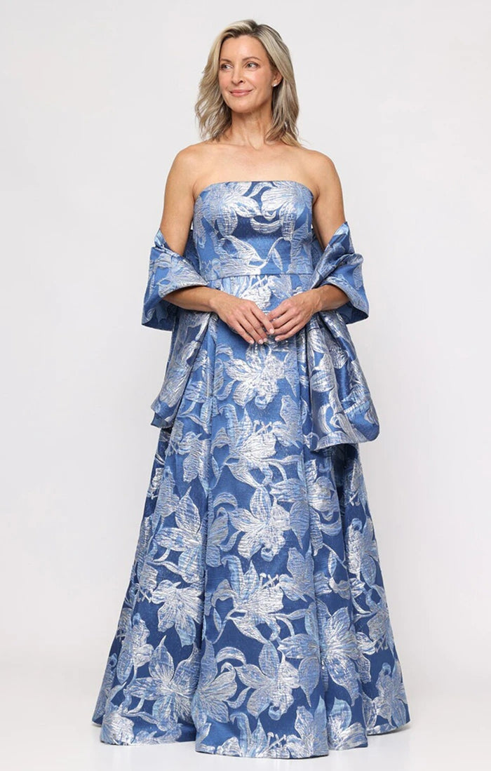 Alex Evening Strapless A-Line Long Evening Dress 8181266