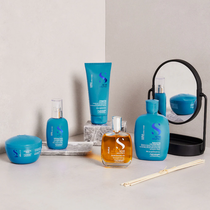 Alfaparf Milano Semi Di Lino Curls Enhancing Low Shampoo 75ml & Conditioner 50ml Twin