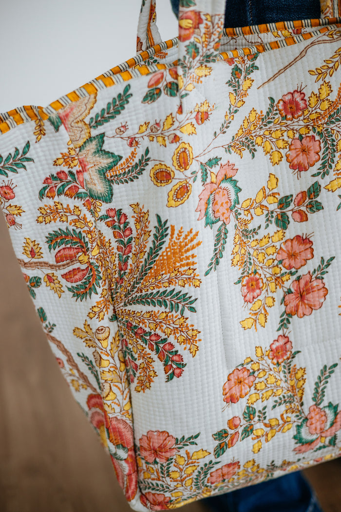Alina Quilted Tote Bag