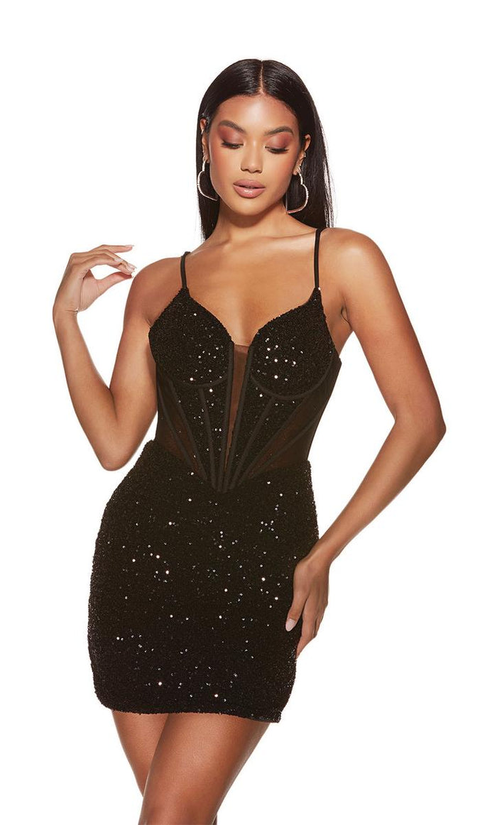 Alyce Paris Illusion Cut Out HoCo Dress 4910