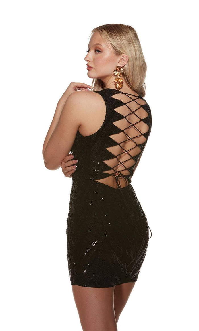 Alyce Paris Unique Lace-up Back Homecoming Dress 4892