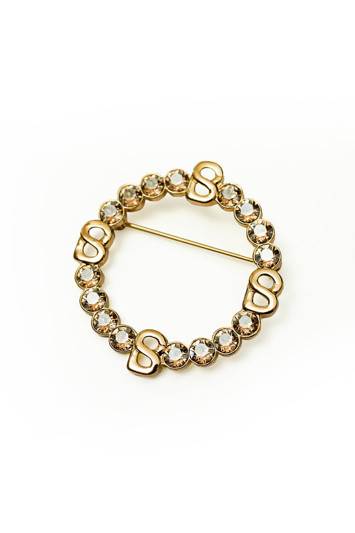 Anna Round Brooch - Golden