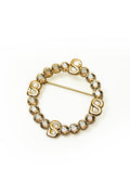 Anna Round Brooch - Golden