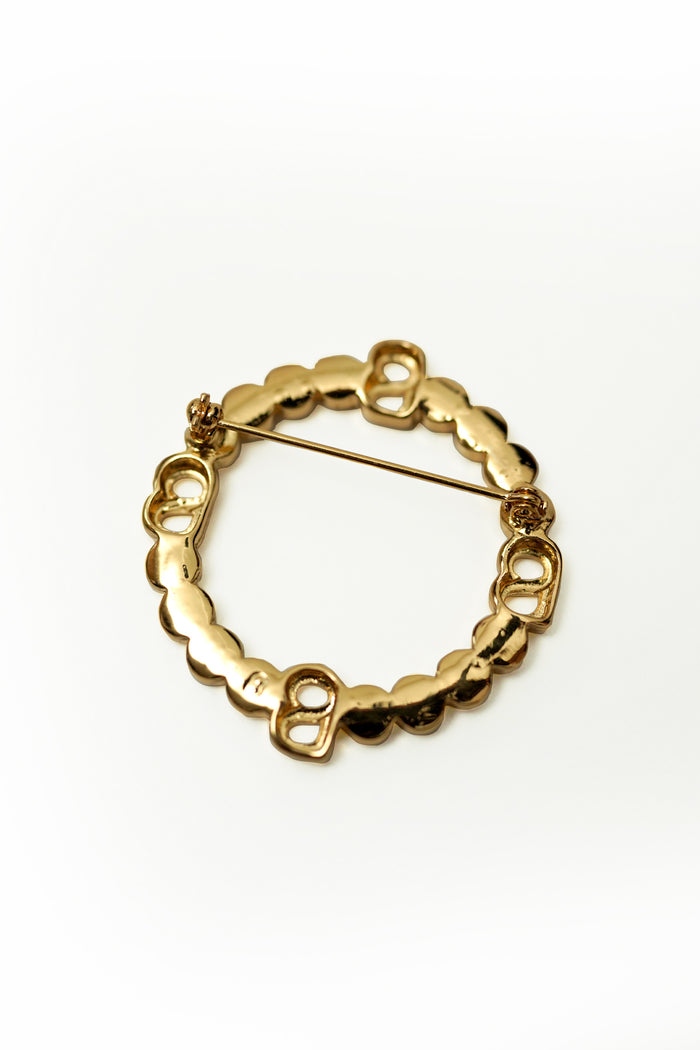 Anna Round Brooch - Golden