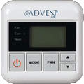 White ASA Electronics Advent Digital Wall Thermostat ACTH12WH - Front View | United RV Parts