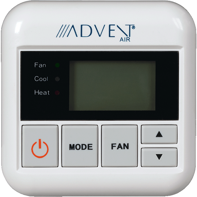 White ASA Electronics Advent Digital Wall Thermostat ACTH12WH - Front View | United RV Parts