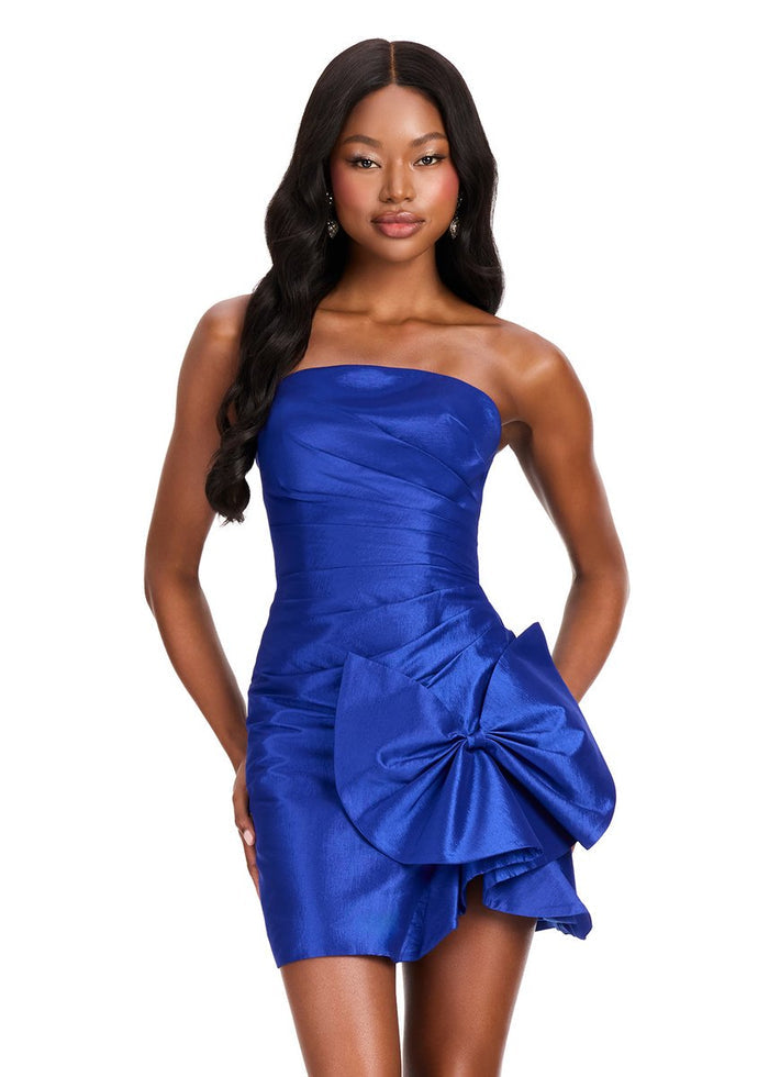 ASHLEYlauren Strapless Bow Homecoming Dress 40035