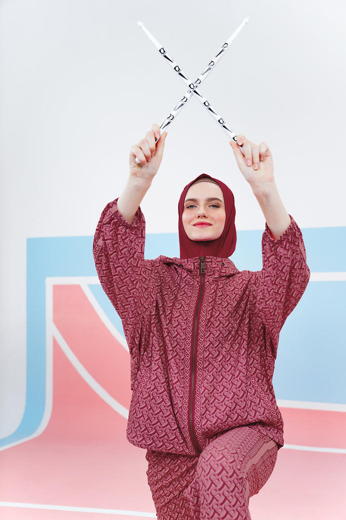 Athleisure Oversized Air Jacket - Magenta