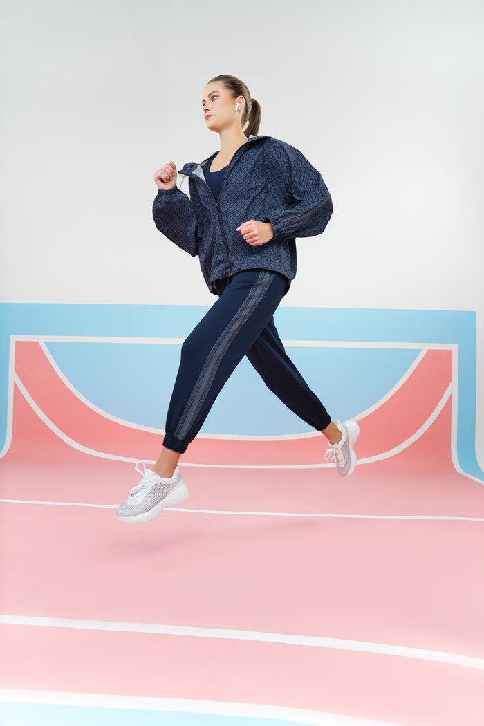 Athleisure Oversized Air Jacket - Navy