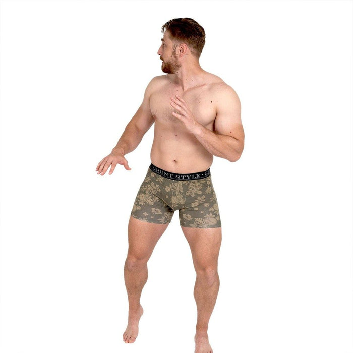 Base Command 2-Pack Boxer Briefs - Dark Gray & Tropical Death Military Green