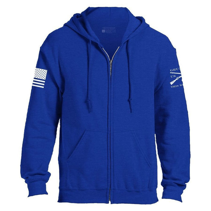 Grunt Style Basic Full-Zip Hoodie - Royal full-zip hoods