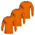 Grunt Style Basic Long Sleeve 3 Pack - Safety Orange ls tees