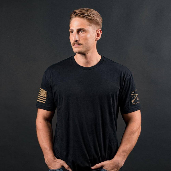 Men's Patriotic Apparel - Basic Black T-Shirt