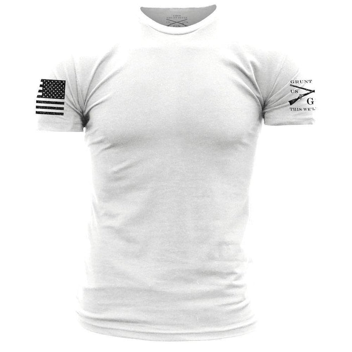 Basic White Crew Tee for Men | Grunt Style