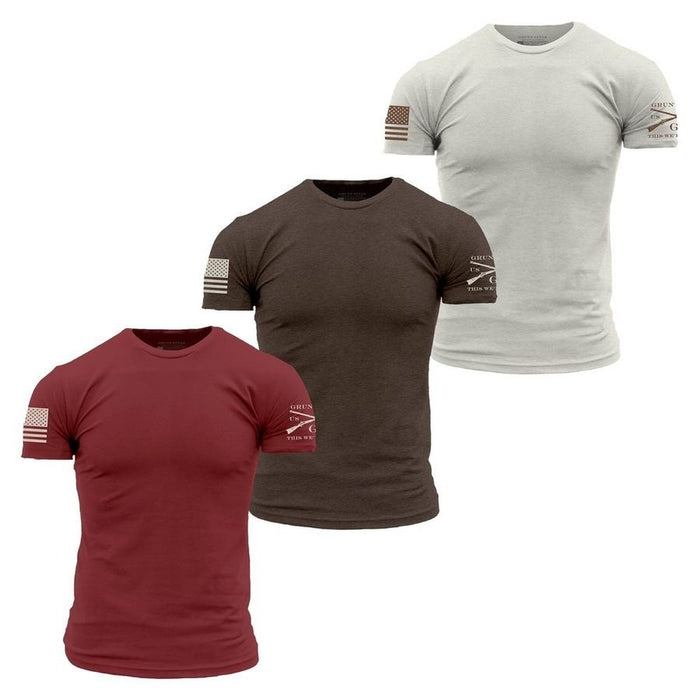 Grunt Style Essential Patriot T-Shirts - Autumn Collection - 3 Pack T-Shirt