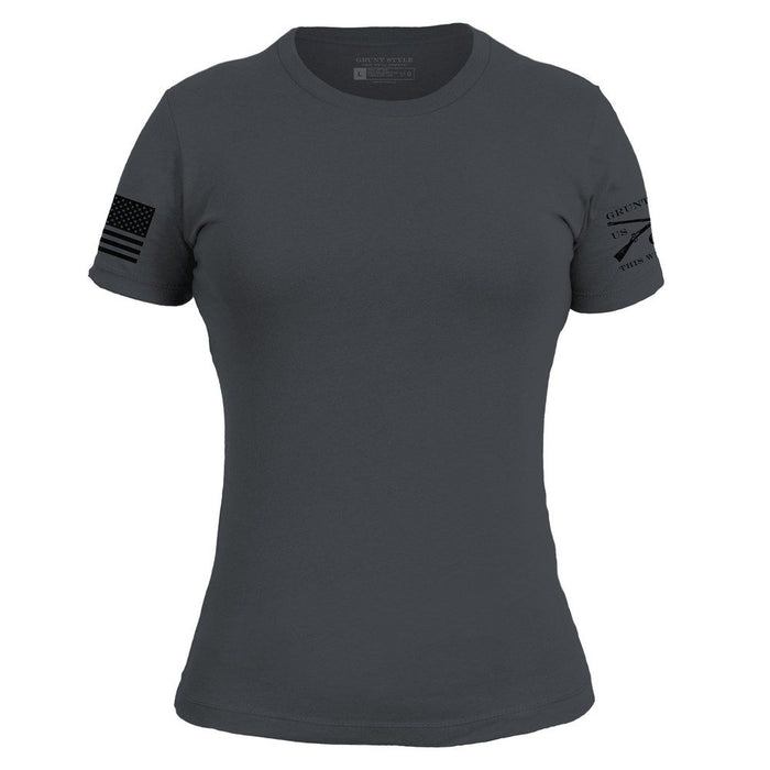 Grunt Style Women's Essential Patriot Slim Fit T-Shirt - Heavy Metal T-Shirt
