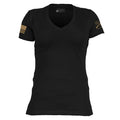 Grunt Style Women's Essential Patriot V-Neck - Black T-Shirt