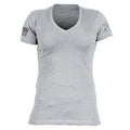Grunt Style Women's Essential Patriot V-Neck - Dark Heather Gray T-Shirt