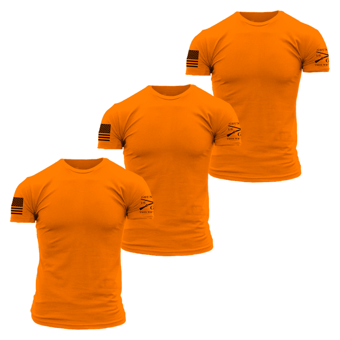 Basic T-Shirts - Safety Orange - 3 Pack