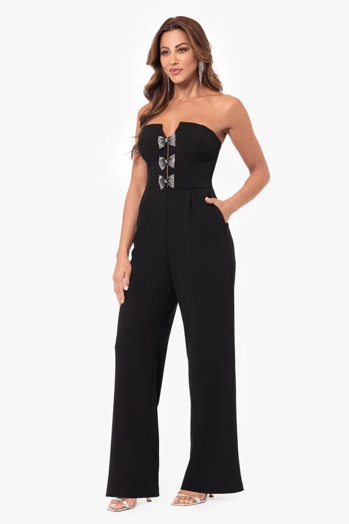 Betsy & Adam "Melinda" Embellished Bow Jumpsuit A26617