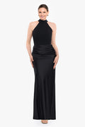 Betsy & Adam Mock Neck Long Evening Dress A28475