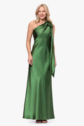 Betsy & Adam On Shoulder Bow Evening Dress A27983