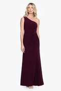 Betsy & Adam One Shoulder Long Evening Dress A28219