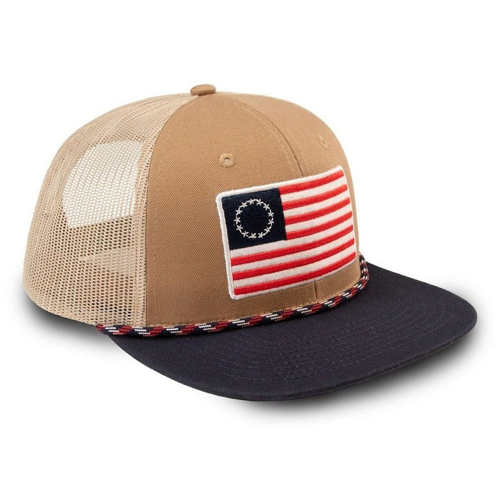 Betsy Rifle Flag Rope Mesh Hat - Coyote