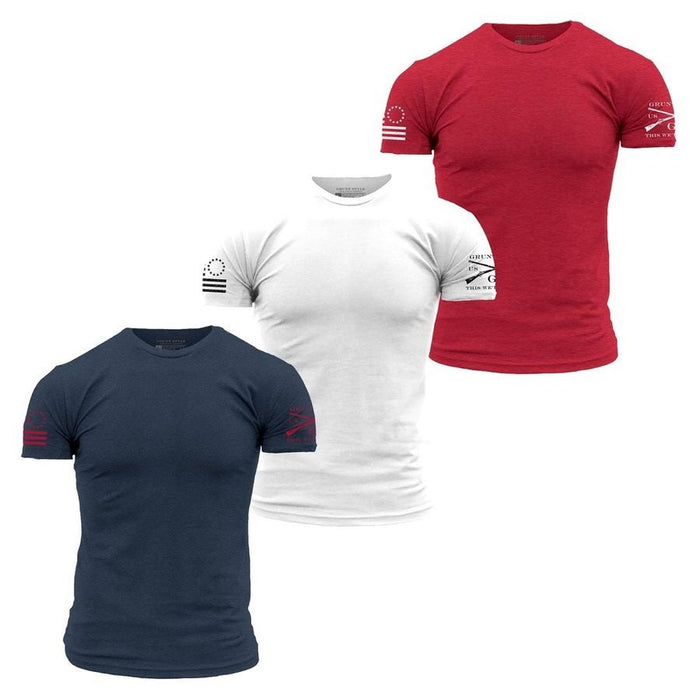 Grunt Style Basic Betsy Ross 3-Pack T-Shirt