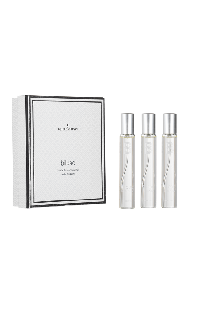 bilbao eau de parfum travel set by buttonscarves beauty