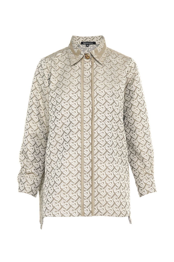 Bimu Jacquard Basic Shirt - Brown