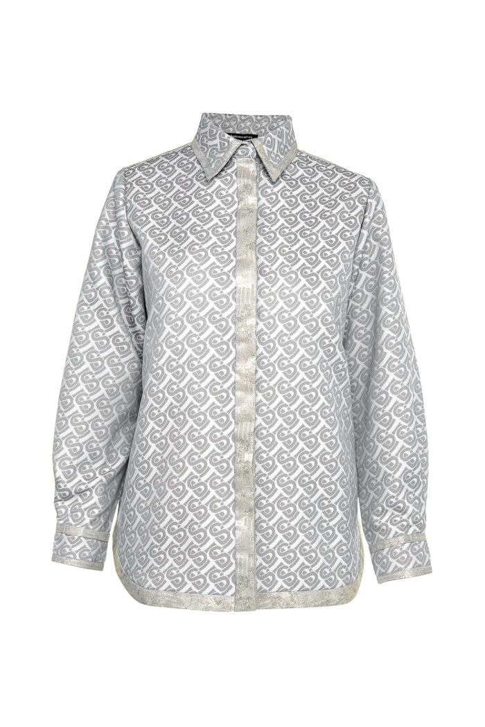 Bimu Jacquard Detailed Shirt - Grey