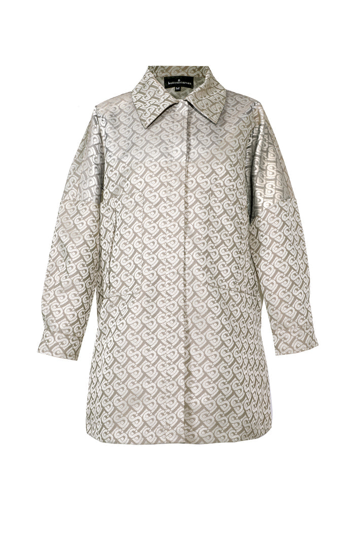Bimu Jacquard Oversized Shirt - Taupe