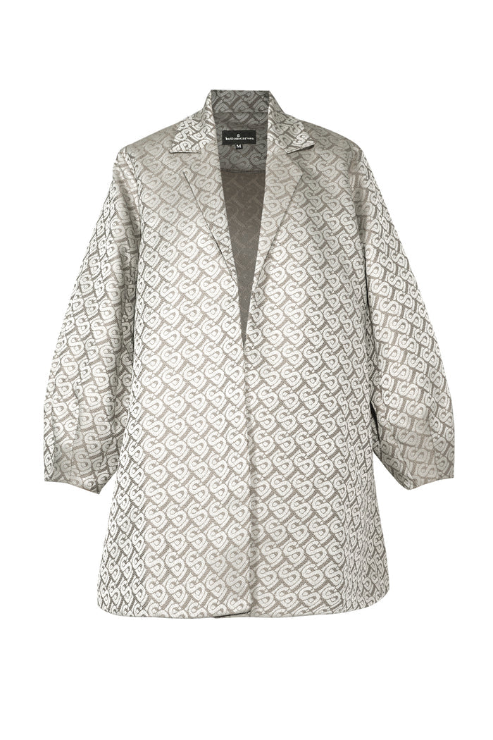 Bimu Jacquard Puffy Outer - Taupe