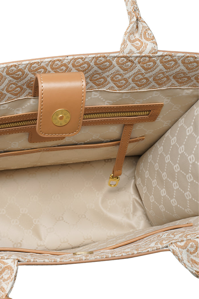 Bimu Jacquard Tote Bag Large - Amber