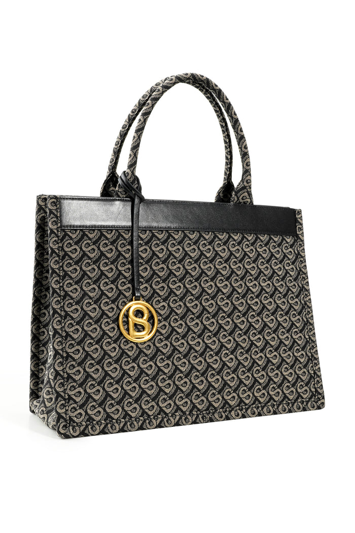 Bimu Jacquard Tote Bag Large - Black