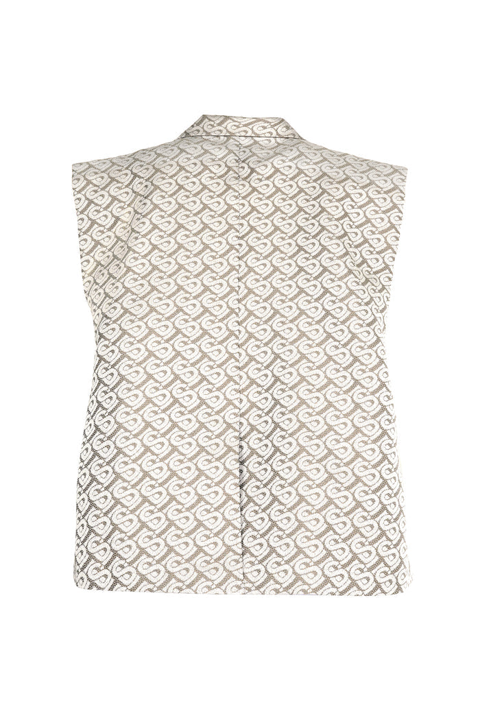Bimu Jacquard Vest - Brown
